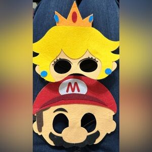 Mario and Princess peach mask Character Masks costume